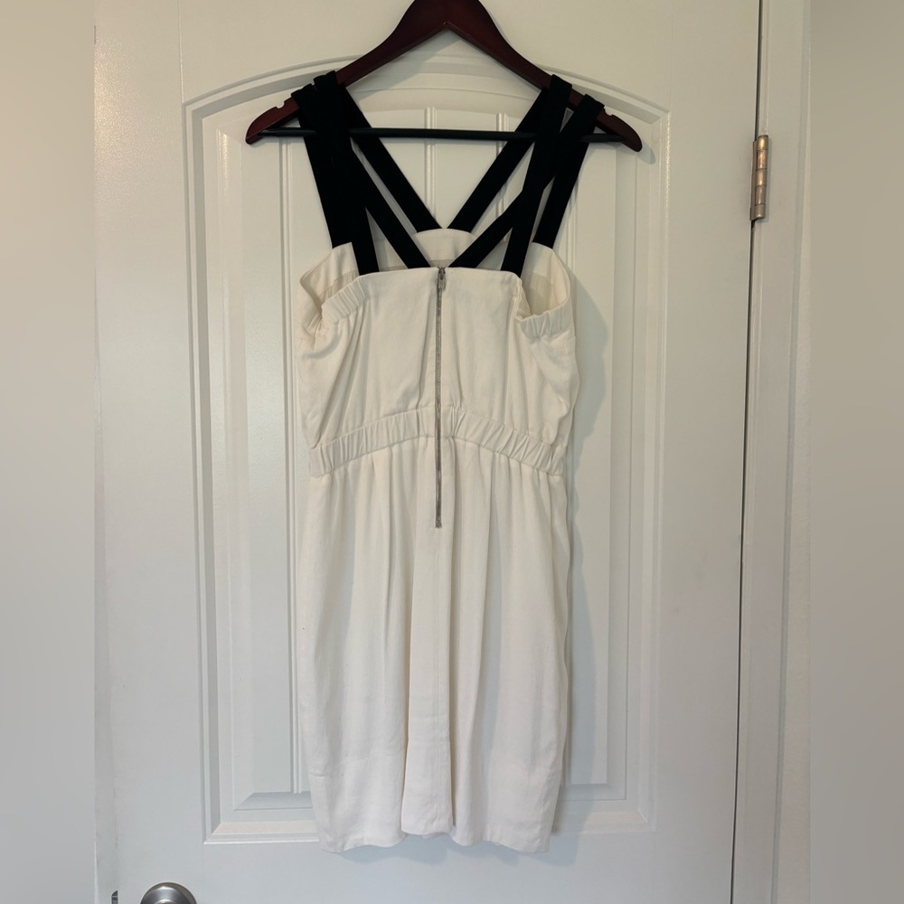 Sandro White and Black Mini Dress Size 1 - Picture 4 of 10